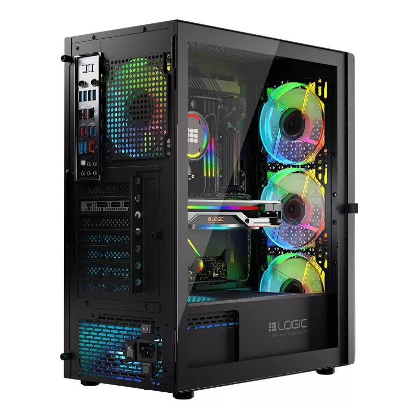Logic ARAMIS ARGB MINIDI USB 3.0 korpusas, juodas