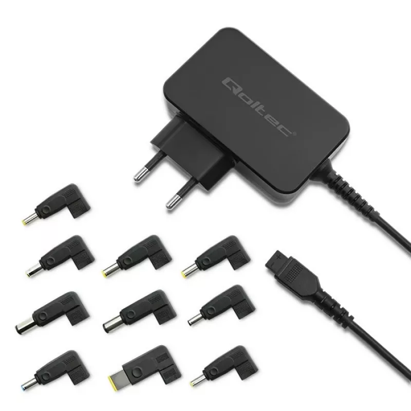 Universalus maitinimo adapteris QOLTEC 52414 65W su 10 keičiamų jungčių