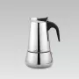 Moka puodas Maestro MR-1660 0,2 l nerūdijančio plieno viryklės kavos virimo aparatas, 4 puodeliai, juoda rankena