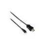 Hama HDMI 0.5m HDMI laidas HDMI Type A (Standard) HDMI Type D (Micro) Juoda
