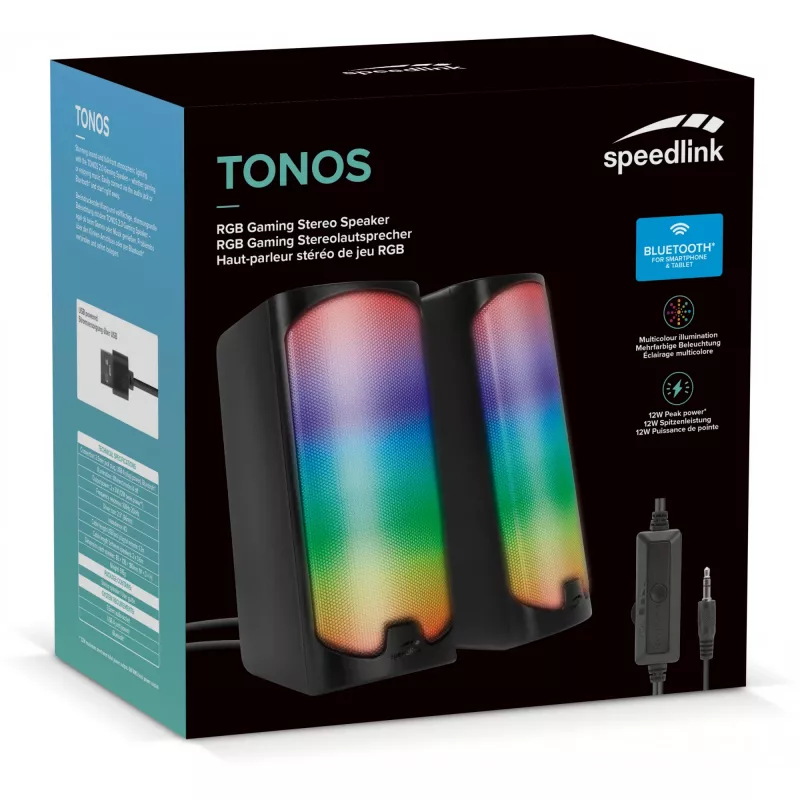 Kolonėlės SPEEDLINK TONOS RGB 6 W