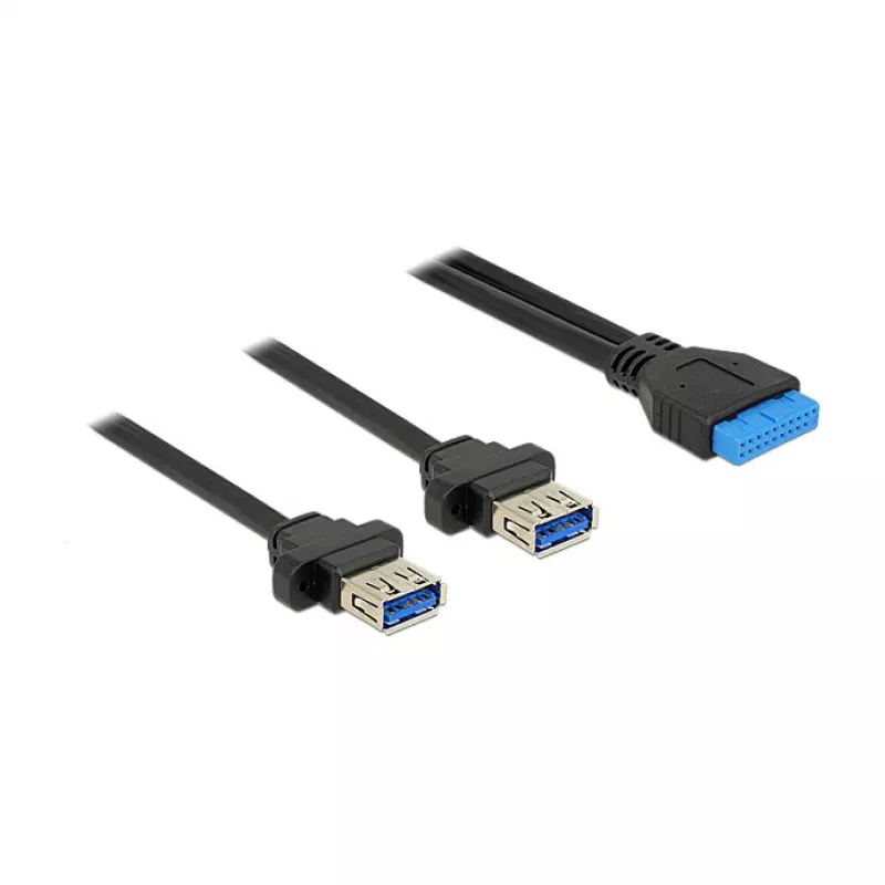 USB laidas DeLOCK 85244 0,8 m juodas