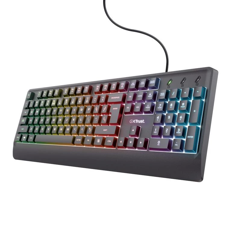 Trust GXT 792 QUADROX klaviatūra Pelė įtraukta Žaidimų USB QWERTY US English Juoda