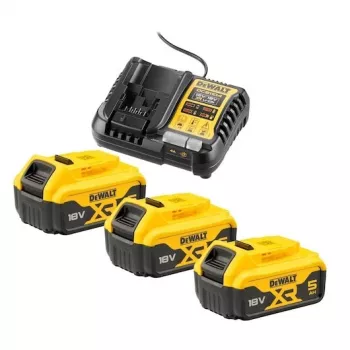 Baterijos ir įkroviklio rinkinys DeWALT DCB1104P3-QW ličio jonų 5 Ah