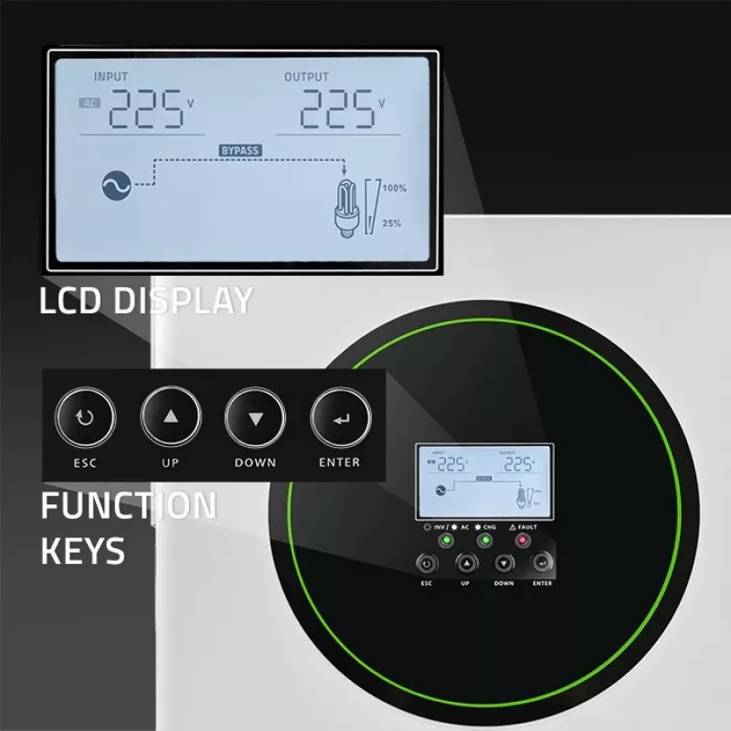 Hibridinis saulės inverteris Off-Grid 3500W, Wi-Fi