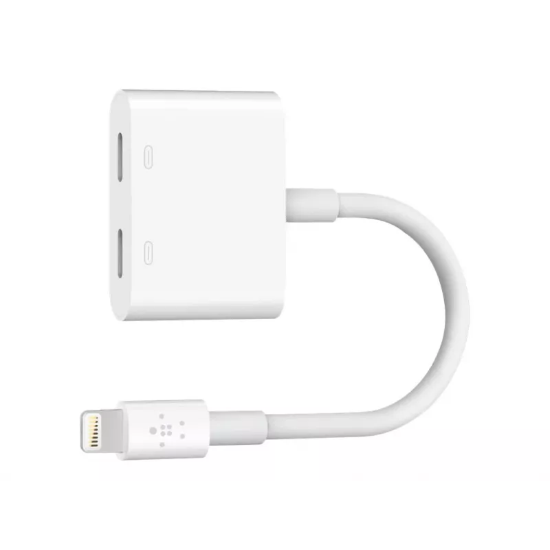 Belkin | Lightning Audio + Charge RockStar laidas, 11,5 cm, balta | F8J198btWHT