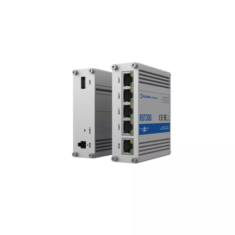 TELTONIKA RUT300 Pramoninis laidinis maršrutizatorius 5x RJ45 100 MB/s