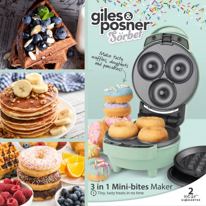 Giles & Posner EK5535GSBLVDE 3-in-1 Mini-bites Maker