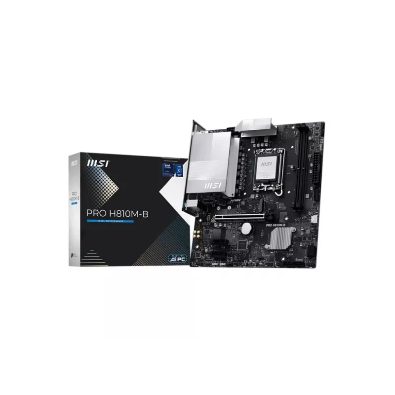 MSI PRO H810M-B pagrindinė plokštė Intel H810 LGA 1851 (Socket V1) micro ATX