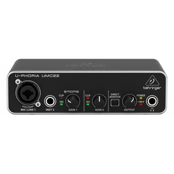 Behringer UMC22 papildoma muzikinė įranga Koncertinė/Studijinė išankstinio stiprintuvo