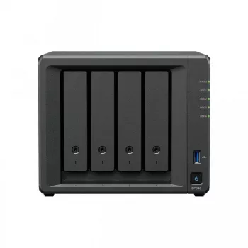Stalinis NAS SYNOLOGY DP340 su R1600 procesoriumi, 16 GB RAM, 32 TB HDD, 4 skyrių, RAID palaikymu, juodas