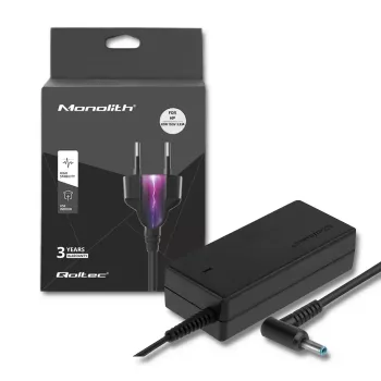 Qoltec nešiojamojo kompiuterio maitinimo blokas, skirtas HP, 65 W, 19,5 V, 3,33 A, 4,5x3,0 + kaištis 50051.65w.hp