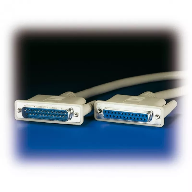 ROLINE kabelis Serial - DB-25 (M) to DB-25 (W)