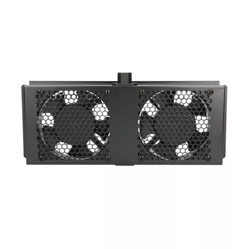 Aušinimo ventiliatorius Extralink 2 FANS ROOF COOLING UNIT 220V AC Juoda Metal