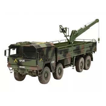 Plastikinis modelio rinkinys REVELL Man 10T Milgl 8x8 sunkvežimis masteliu 1/35