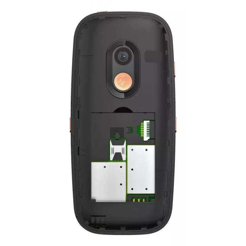 Senjoro mobilusis telefonas Gigaset GL695 — 2,31 colio (5,87 cm) ekranas, 240×320, viena SIM, 4G, 2 MP kamera, 1400 mAh, juoda