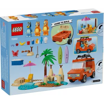 LEGO Bluey Blue Car Family Trip 11202 — žaislų rinkinys vaizduotės žaidimams