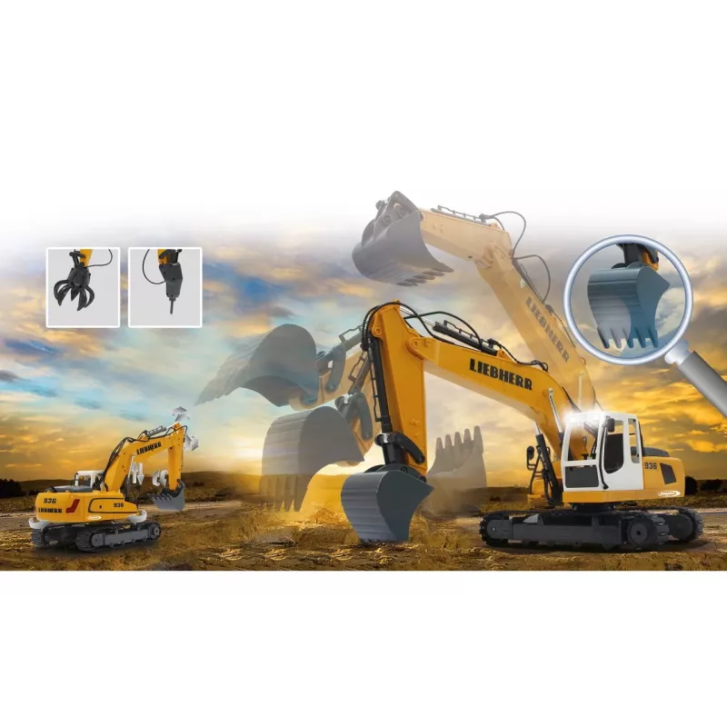 JAMARA Liebherr R936, Ekskavatorius, 1:20, 8 metų, 1,22 kg