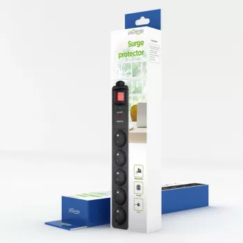 EnerGenie SPF5-C-5 apsaugos nuo viršįtampių įtaisas 5 kintamosios srovės lizdai 250 V 1,5 m juodas