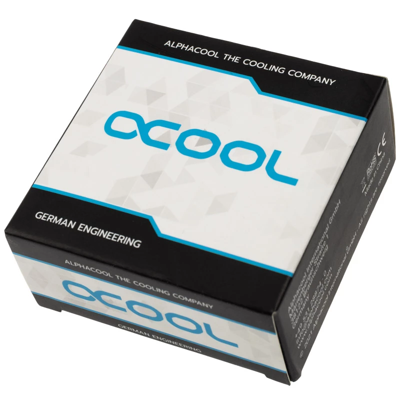 Jungtis Alphacool 17470 — žalvarinė chromuota vandens aušinimo jungtis, skirta PC, aukštis 20 mm, svoris 23 g