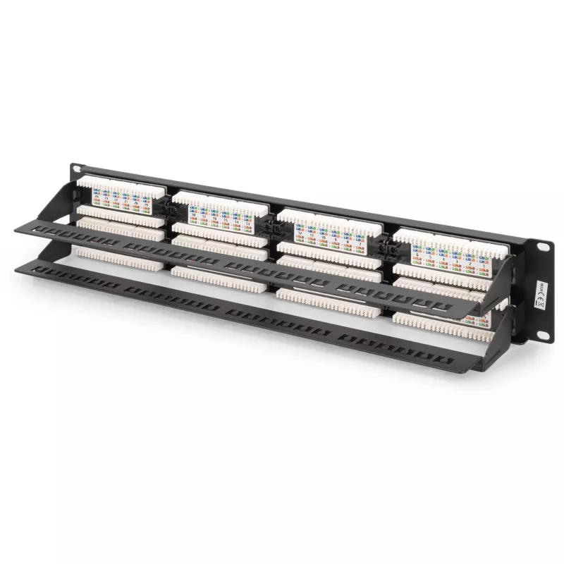 DIGITUS - Pataisų skydas - RJ-45 X 48 - Pilka, RAL 7035 - 2U - 48 prievadų (DN-91648U)