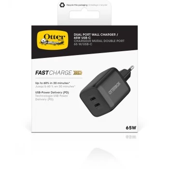 Otterbox Standard EU Wall Charger 65W - 1X USB-C 45W + 1X USB-C 20W USB-PD