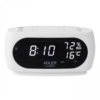 Adler AD 1186W žadintuvas Skaitmeninis žadintuvas Juoda, Balta