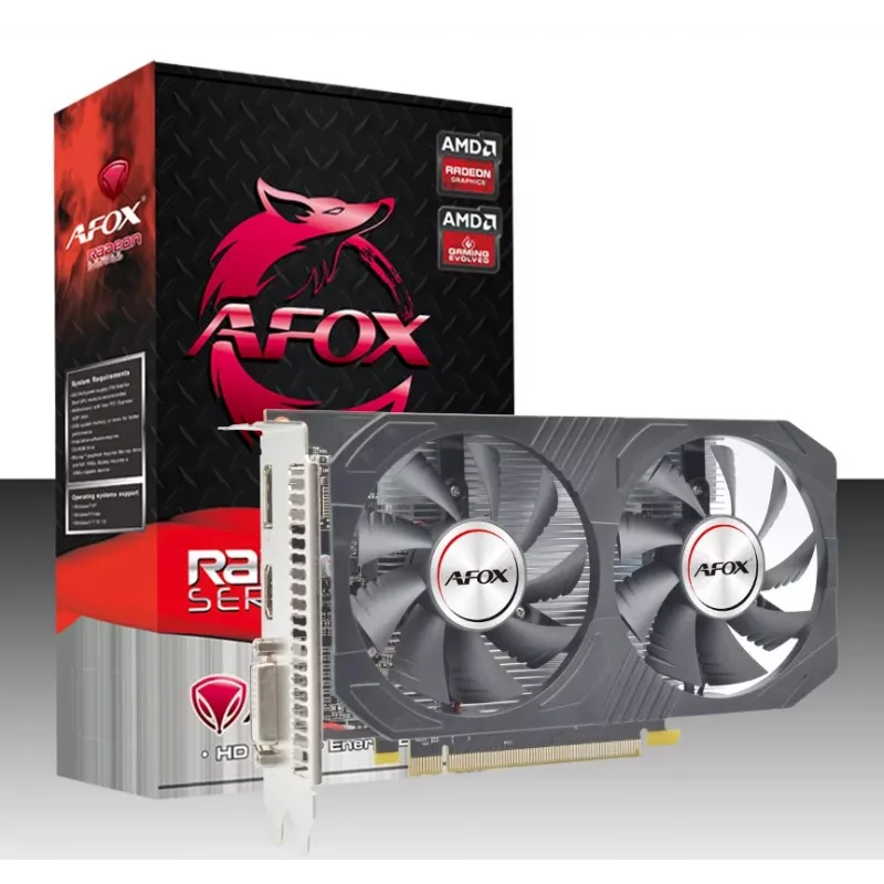 Grafikos plokštė AFOX AMD Radeon RX 550 4 GB GDDR5 PCIe 3.0, 1183 MHz, 128 bitų, dviejų ventiliatorių
