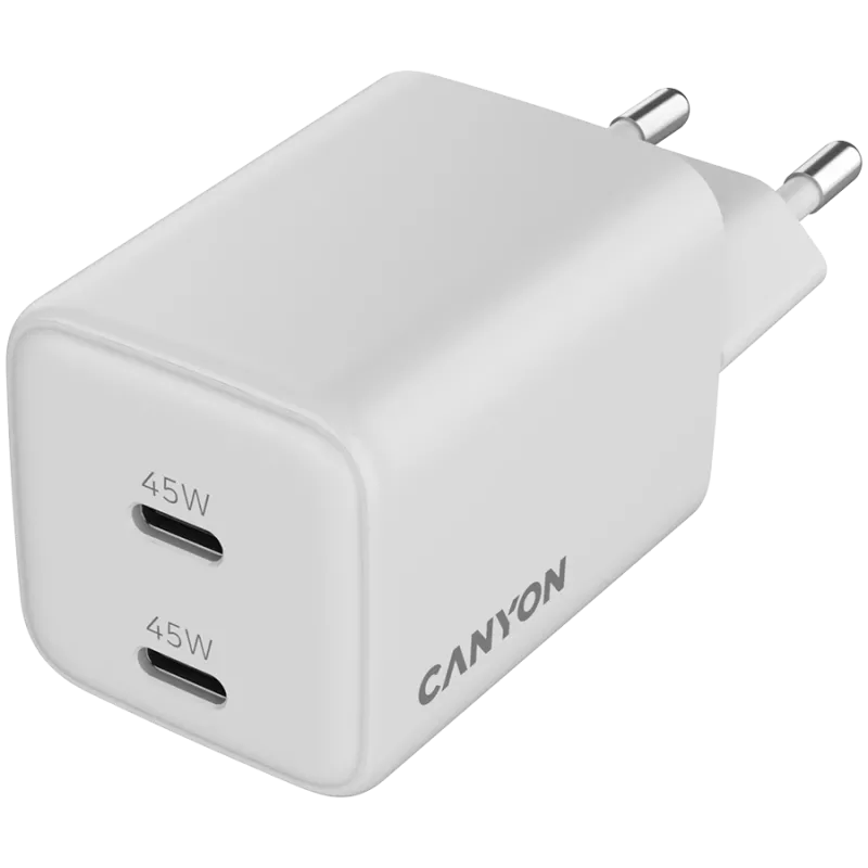 Canyon CU45AC universalus baltas kintamosios srovės greito įkrovimo patalpų įkroviklis