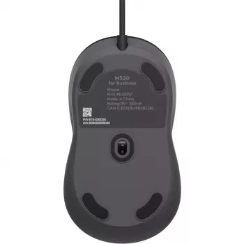 Logitech Signature Wired M520 for Business Optical Wired pelė USB-C Plug-and-Play Windows/Mac/Chrome/PC/laptops - Graphite