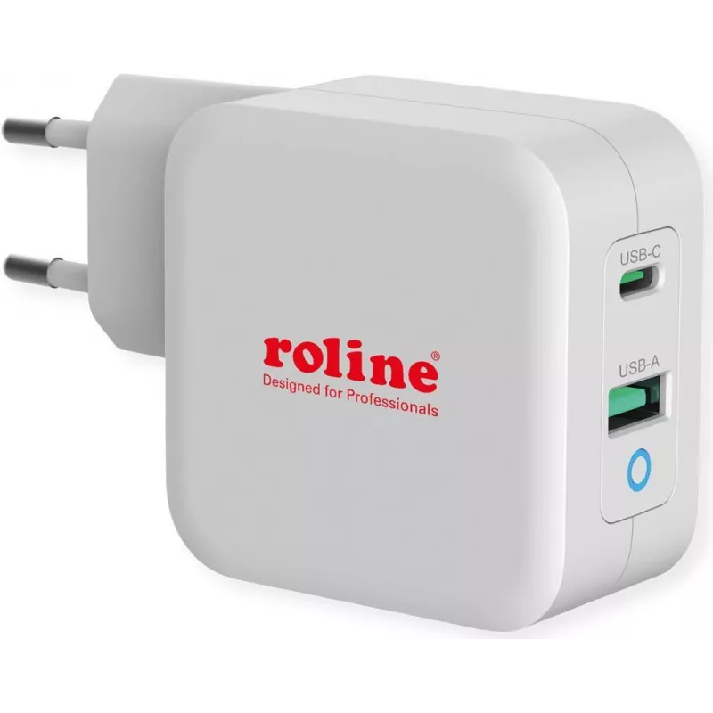 ROTRONIC-SECOMP Roline - maitinimo blokas - 65 W - 3,25 A - PD, QC 3.0 - 2 išvesties prievadai (USB, USB-C)