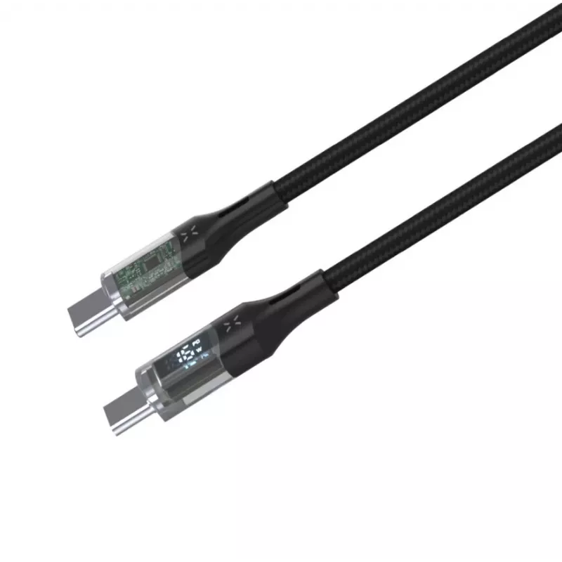 Fiksuotas | USB-C/USB-C laidas su vaizdo perdavimu, PD palaikymu, 2m, USB 2.0, 100W | FIXDD-CC2-BK