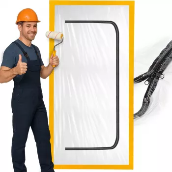 dulkių užtvaras durų renovacijai, dulkių uždanga 220X110 durims