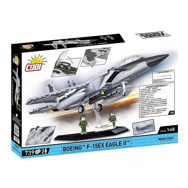 Cobi Building Blocks Boeing F-15EX Eagle II modelio rinkinys COIB-5900, kolekcinis mastelio konstrukcinis rinkinys