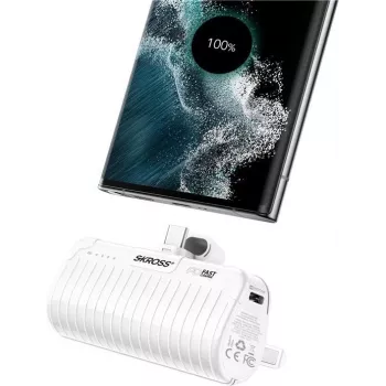 SKROSS Power Stand 18,5 W 5000 mAh – išorinė baterija ir išmaniojo telefono stovas (SKPB0003RPSCN)