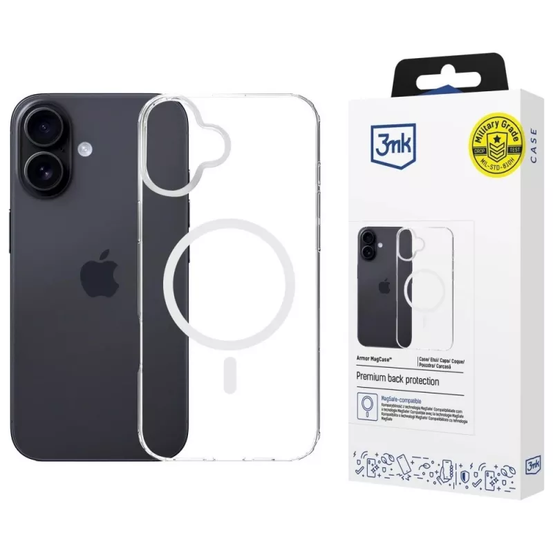 Apsauginis dėklas 3MK Armor MagCase, skirtas Apple iPhone 16 Plus – tvirtas, plonas dizainas