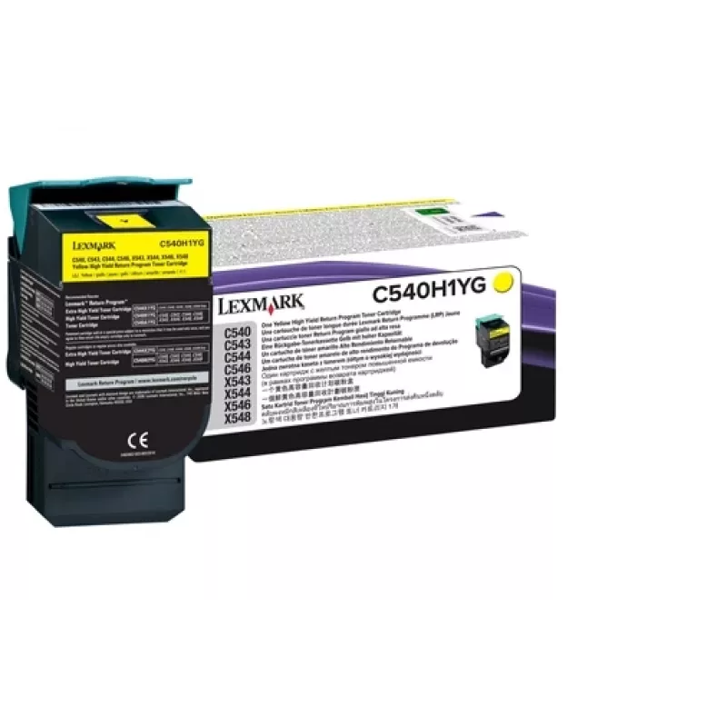 Tonerio kasetė Lexmark C540H1YG 1000 puslapių geltona