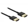 DeLOCK Slim Premium - vaizdo / garso / tinklo kabelis - 36 AWG - HDMI, 19 kontaktų (M) - HDMI, 19 kontaktų (M) - 2,0 m - triguba izoliacija - juoda (84773)