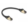 DeLOCK tinklo kabelis RJ45 Cat.6A kištukas–kištukas S/FTP 0,3 m juodas
