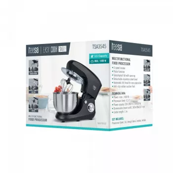 Virtuvinis kombainas TEESA Kitchen robot EASY COOK Single juodas TSA3545-B 1000W 4L