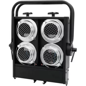 Halogeninis blindas EUROLITE Audience Blinder 4×PAR-36 juodas — 4 lempų scenos blindas