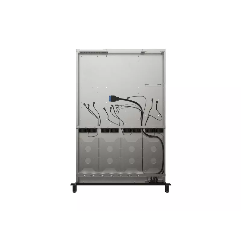 Rack Chassis Lanberg SC01-6501-12B 1U Juoda 8 Ventiliatoriai HDD SSD