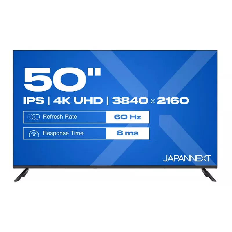 Monitor JAPANNEXT JN-IPS500UHD60F 127 cm (50 col.) 16:9 IPS UHD, energijos klasė E