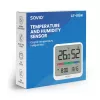 Patalpų temperatūros ir drėgmės jutiklis SAVIO CT-01/W, LCD ekranas, -10–55°C, 10–99%RH, baterija CR2032