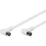 Wentronic Goobay antenos kampinės jungties kabelis, 100 % ekranuotas, baltas, 5 m - Koaksialinis kištukas 90° koaksialinis lizdas 90° (67356)