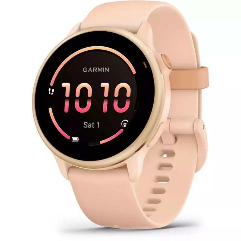 Garmin vívoactive 6 3,05 cm (1,2) AMOLED 42 mm Skaitmeninis 390 x 390 pikselių Liečiamas ekranas Rožinis Wi-Fi GPS (palydovas)