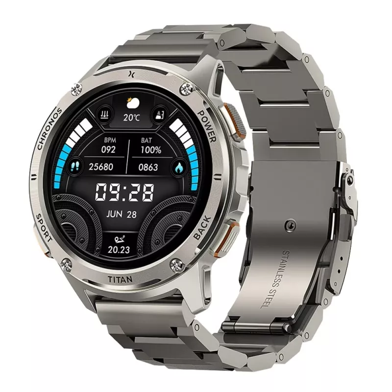 Išmanusis laikrodis FW110 Titan Chronos sidabrinis
