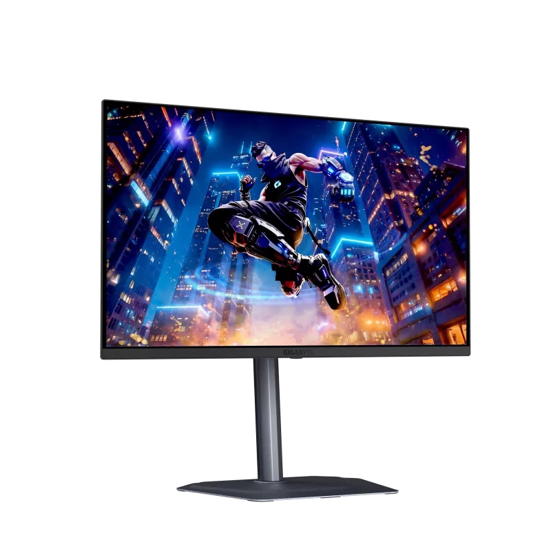 27 colių GIGABYTE MO27Q3 QD‑OLED QHD žaidimų monitorius — 2560x1440, 360 Hz, 0,03 ms, 250 cd/m², HDR True Juoda 400, HDMI 2.1, DP 1.4