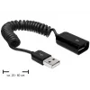 USB laidas DeLOCK 83163 0,6 m USB 2.0 A į A juodas