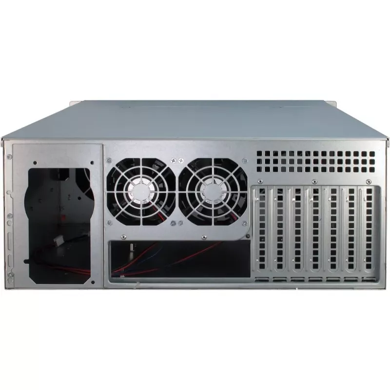 Serverio korpusas Inter-Tech 4U-4424 stovo, juodas, sidabrinis